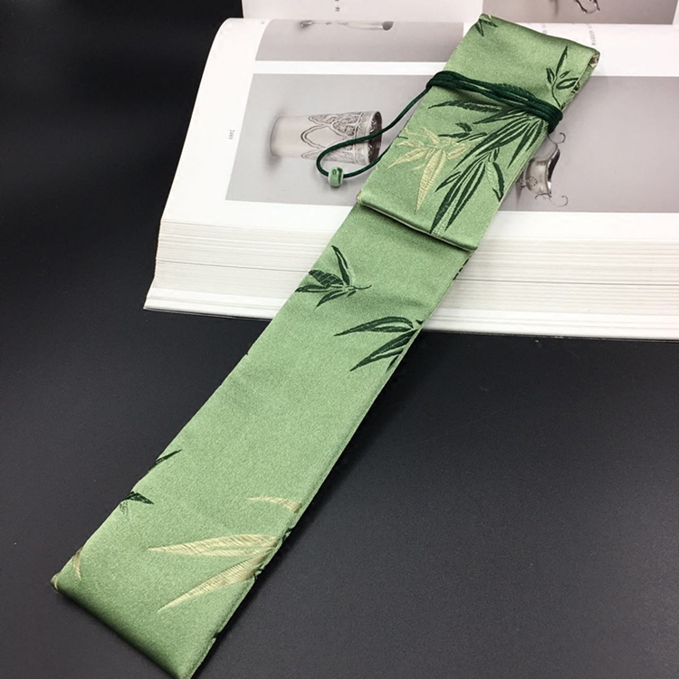 君颜家 民族风绸缎笛子袋 便携式竹笛保护布袋萧包 单肩背可定制