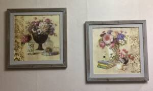 田园锦绣家园杂锦百花怒放盆栽木质有框画别墅装饰画大壁画原298