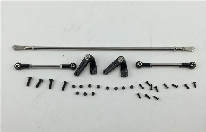 天成模型 1/14金属升级件拖头泥头自卸车8*8联动转向拉杆套装