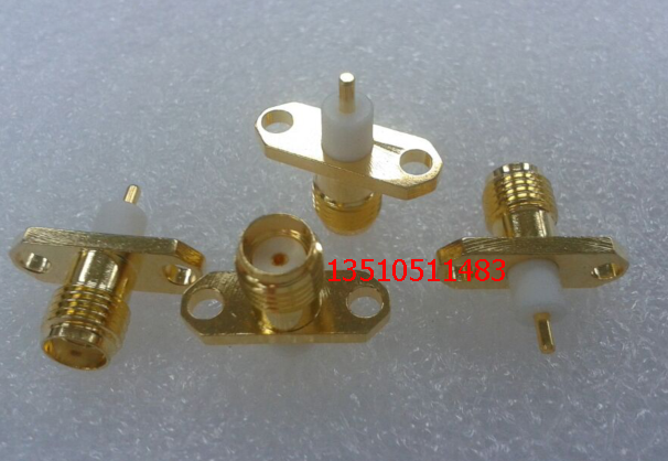 SMA-KF射频RF连接器 高频SMA母带法兰菱型插座 SMA-KHD两孔AP接头