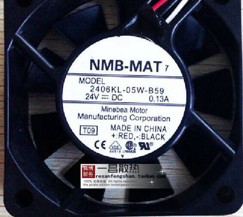 2406KL-05W-B59 发那款原配接头 6015 DC24V 0.13A 散热风机风扇