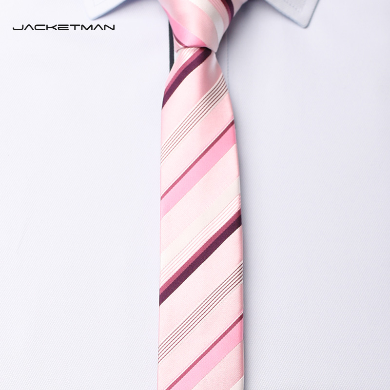 小领带男韩版窄时尚休闲紫粉