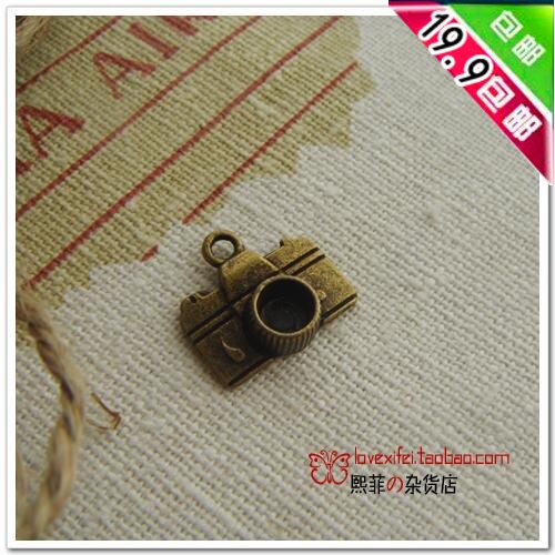 DIY布艺手工辅料 zakka古董小物/挂饰/拉链头 diy挂坠 仿古照相机