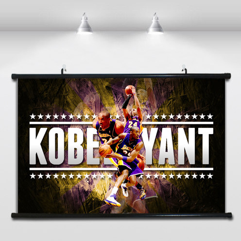 NBA球星科比宣传海报巨大幅挂画墙贴高比艺术现代装饰壁画有框画