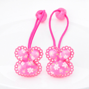 Ya na children rabbit ears hair cute hair rope ring beautiful flower small bow flower headdress