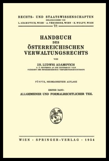 【预售】Handbuch Des Asterreichischen Verwaltu