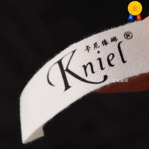 棉标现货订做缎面织边印标丝带礼品带印织字唛头童装领标订做定做