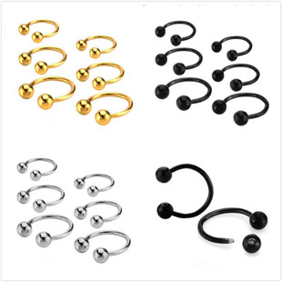 钛钢不锈钢防过敏耳钉朋克耳环医用钢女耳骨钉耳圈男士鼻钉脐环