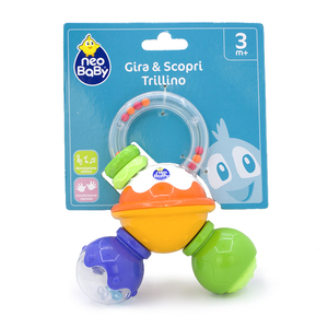 Neo baby 新生婴儿宝宝 彩色旋转响铃 发声铃铛 BB器摇铃安抚玩具