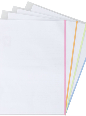 齐心 EH303HA4彩条活页文件保护袋 11孔彩色资料保护袋 100个/套