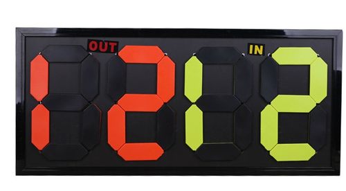 双面手动足球换人牌记分牌裁判