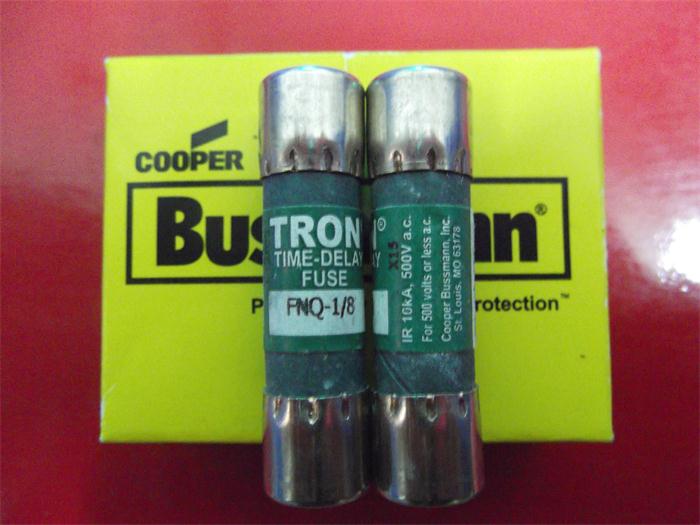 FNQ 1/8 延时熔断器保险丝TRON陶瓷10X38 BUSSMANN正品125mA500V