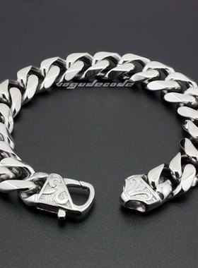 时尚风饰品银色钛钢手链