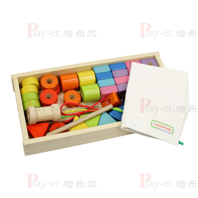 巨型穿珠套叠游戏套装第二套 正品儿童形状颜色空间训练玩具