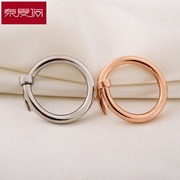 New year nails ring titanium steel women hipster creative Japanese and Korean jewelry simple index finger ring engraving