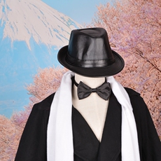 Головной убор 晋 皮质秋冬男士礼帽爵士帽子 中老年人帽子皮礼帽男英伦老人绅士 6470103