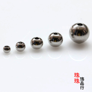 DIY饰品念珠 实心钢珠穿珠配件不锈钢藏式手串手链圆珠不退色珠