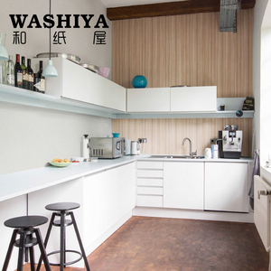 【和纸屋】现代风木纹餐厅 素材の美 进口日本墙纸壁纸 按米卖