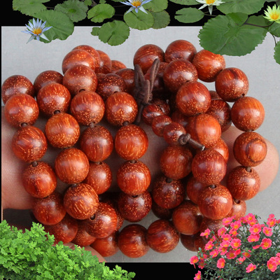 印度金星顺纹招财108颗佛珠念珠