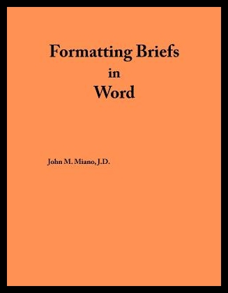 【预售】Formatting Briefs in Word