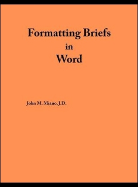 【预售】Formatting Briefs in Word