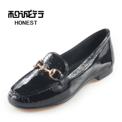 He Chenghang and pull the spring new Korean version of casual comfort cow leather shoes boots with round head 0820039