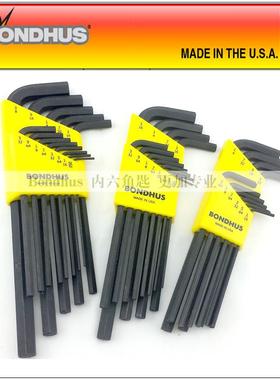 美国波顿BONDHUS 英制加长平头内六角扳手套装 12138 12136 12137