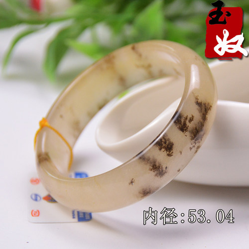 新疆天然手镯白色宝石光戈壁玉