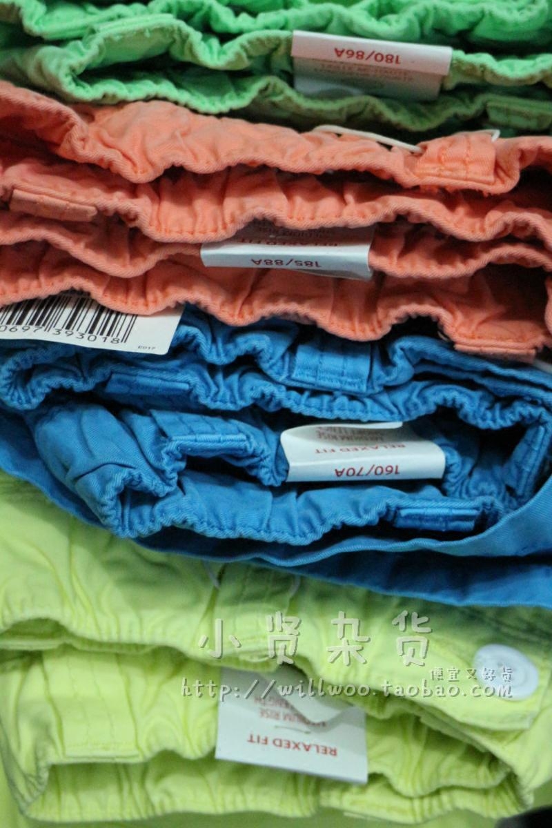 esprit男士糖果色松紧口休闲短裤