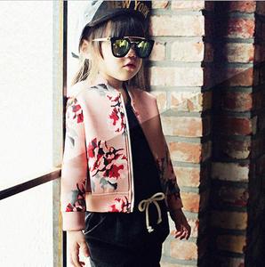 女童外套2023新款秋装时尚印花韩版儿童棒球服小女孩洋气拉链夹克