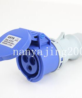 工业防水插头连接器航空分体式 32A16A3芯2P+E220V-250V 单相三线