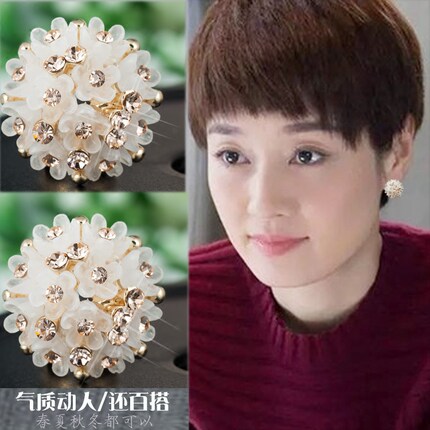 马伊璃同款时尚新款优雅气质清新果冻陶瓷耳环韩版可爱精致耳钉女