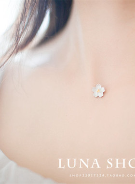 花烙森物语纯银系列隐形项链樱花