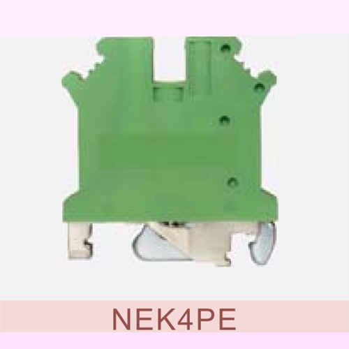 瑞联4平方接地端子排NEK4PE 尤体乐JUT1-6JD型接地接线端子排