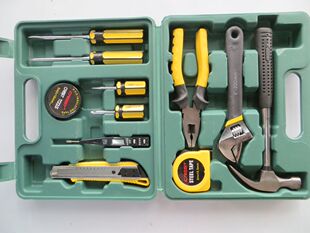 大号工具箱13件套保险礼品家用五金工具组合套装工具盒子带尖嘴钳