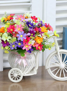 假花仿真花套装客厅小花车盆栽