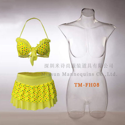 女直腰全半身内衣内裤三维立体3D服装拍摄展示架橱窗透明模特道具