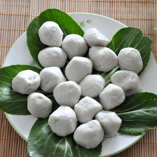 宁波象山石浦海鲜马鲛鱼鱼丸肉丸白鱼丸纯手工火锅丸子放汤佳品