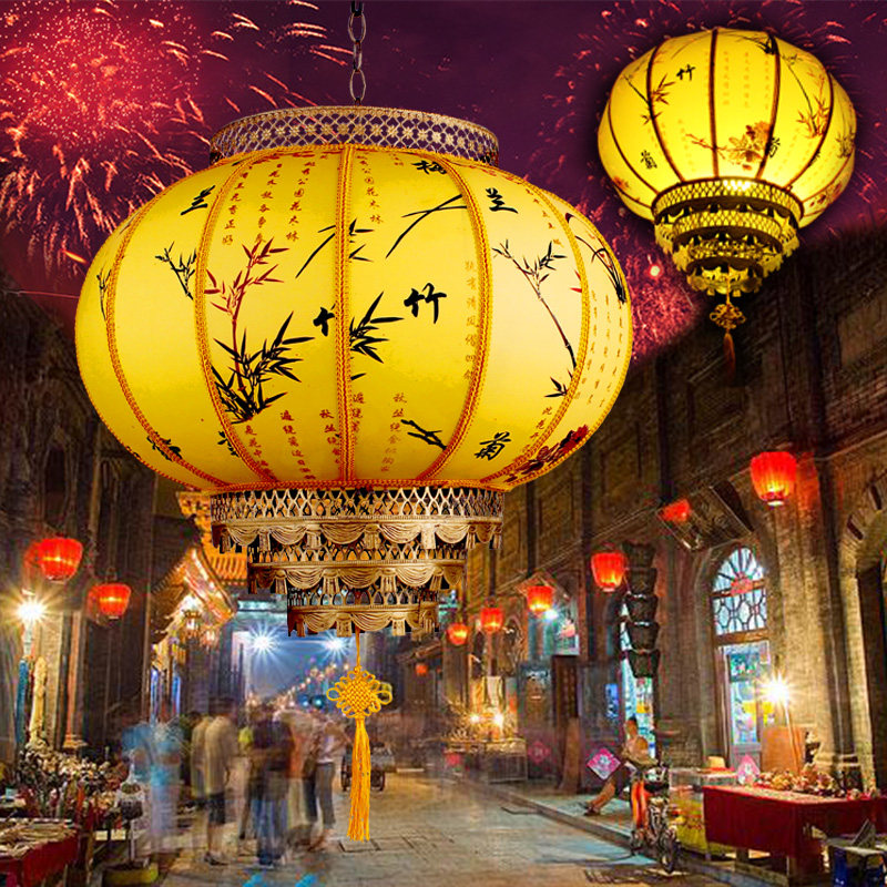 防水户外中式仿古羊皮阳台灯笼