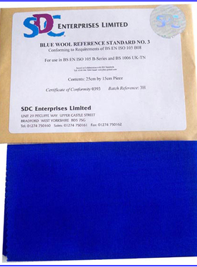SDC蓝羊毛标准织物 ISOGB蓝色羊毛织物 日晒色牢度蓝羊毛标准布