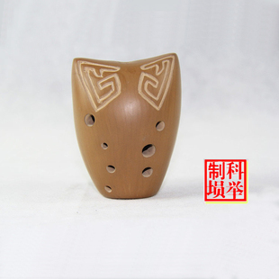 专卖 专业演奏型 红陶埙 9孔人面辽埙 张科举制 厂家直销