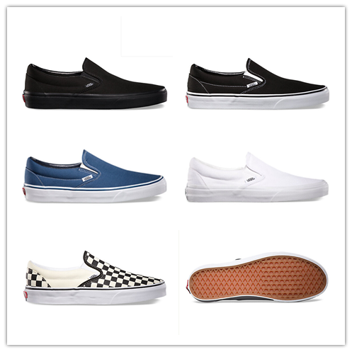 ÕýÆ·´ú¹ºVANS¾µä¿îÄÐÅ®°åЬSLIP ONºÚÉ«°×É«ÆåÅ̸ñÒ»½ÅµÅÀÁÈËЬ