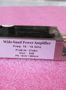 美国进口 15-19GHz 24-27dBm SMA 射频微波中功率放大器