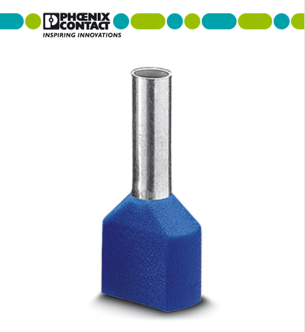 菲尼克斯双线管状预绝缘端头AI-TWIN2*2.5-10BU 欧式3200836蓝色