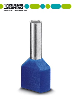 菲尼克斯双线管状预绝缘端头AI-TWIN2*2.5-10BU 欧式3200836蓝色