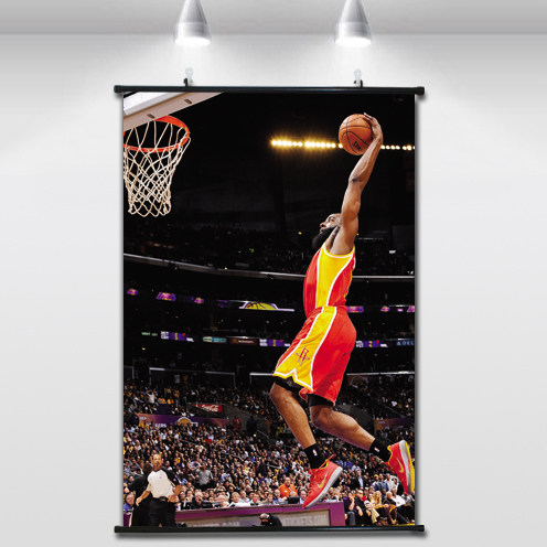 火箭队NBA哈登单手扣篮实拍墙画无框画有框画篮球装饰画海报挂画
