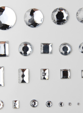 白色亚克力钻 无孔平底钻 饰品配件 鞋服美容材料配件 手机美容