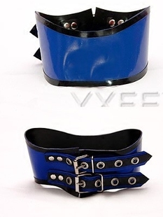 定制现货乳胶脖套项圈紧身束缚狗颈套充气双层粗细款 搭配修女头巾