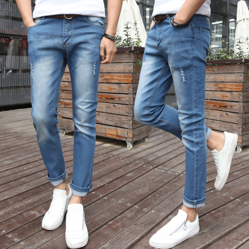 Jeans pieds Slim pour été - Ref 1483946 Image 1