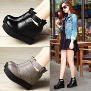 Shield Fox fall 2015 new products women's shoes platform high platform shoes in Europe and round flat boot women's boots